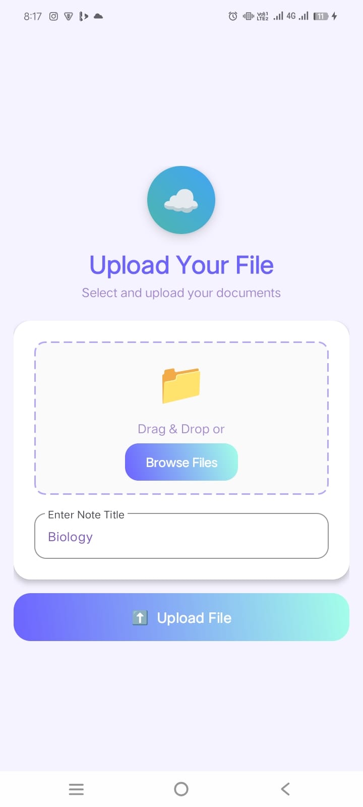Fitness App screenshot