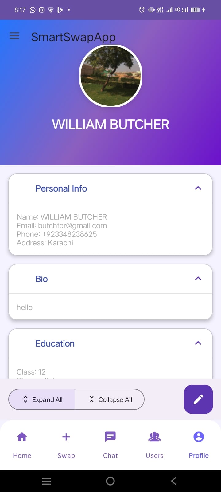 Fitness App screenshot