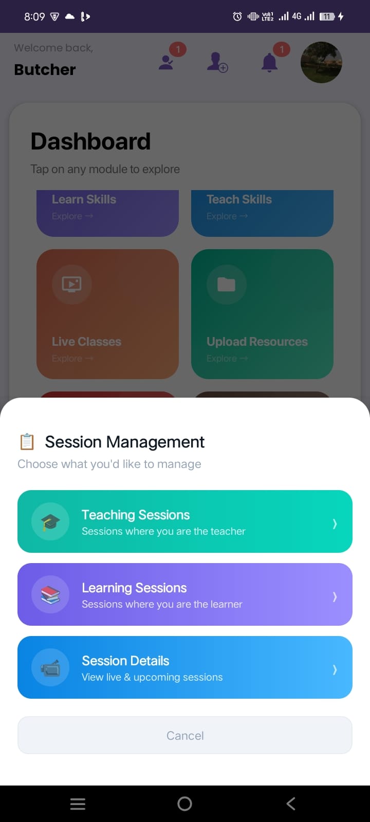 Fitness App screenshot